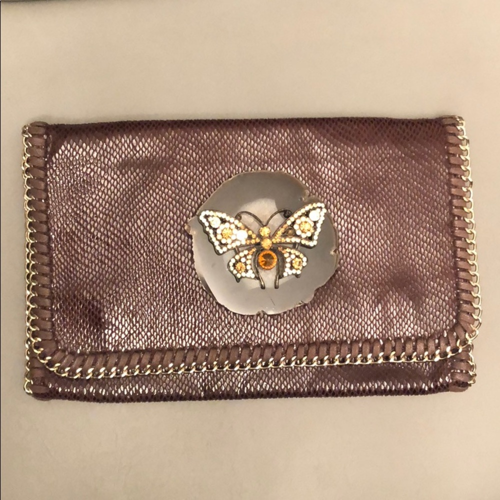 Lynn Rosencrantz vegan clutch with gemstones